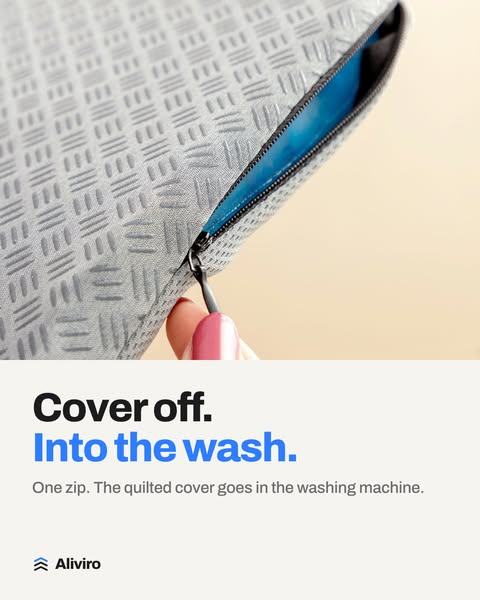 The cover goes in the wash