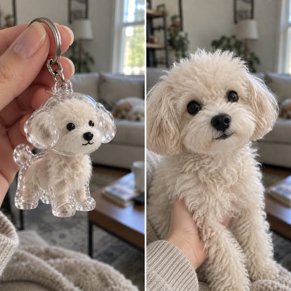 Dog Fur Keychain