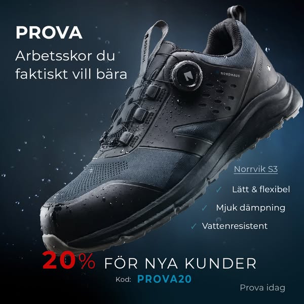 Skönare arbetsskor. Hela dagen.