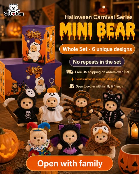 Whole Set · 6 Unique Mini Bears