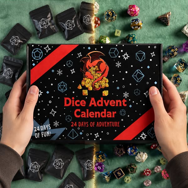24 Day Mystery Dice Box | Gift for Dice Lovers