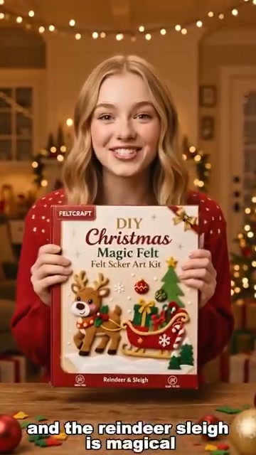 HOT SALE 49% OFF DIY Christmas Magic Felt Sticker Art Kit – Peel, Stick & Create