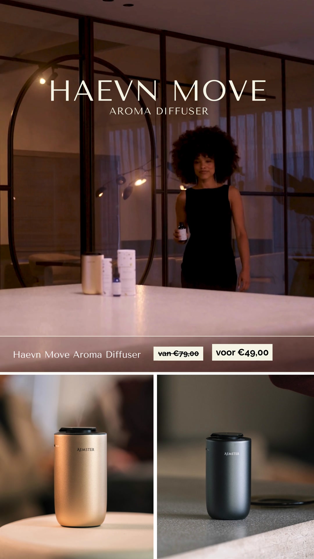 Aemster Haevn Move Diffuser Gold