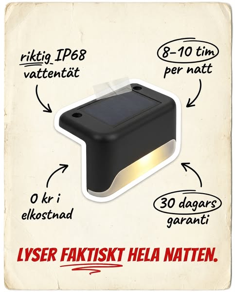 Solcellsdriven Utomhuslampa