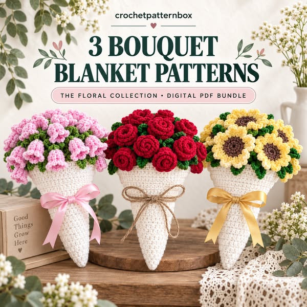 Crochet a Bouquet That Becomes a Blanket