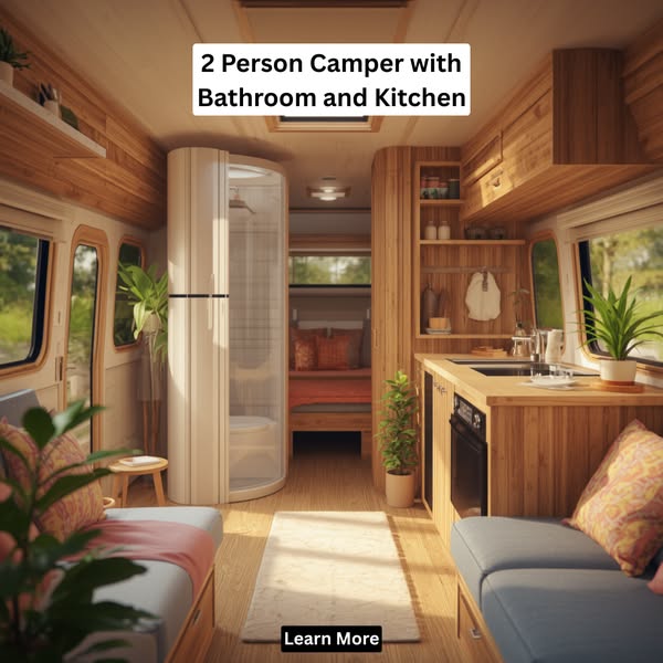 2 Person Camper With Bathroom And Kitchen