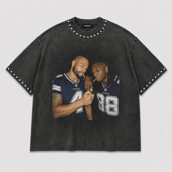 FAMEDEPT RHINESTONE COWBOYS TEE 1.0 PEPPER-XL