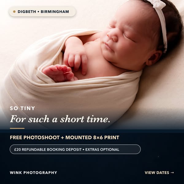 Free Birmingham newborn session + print