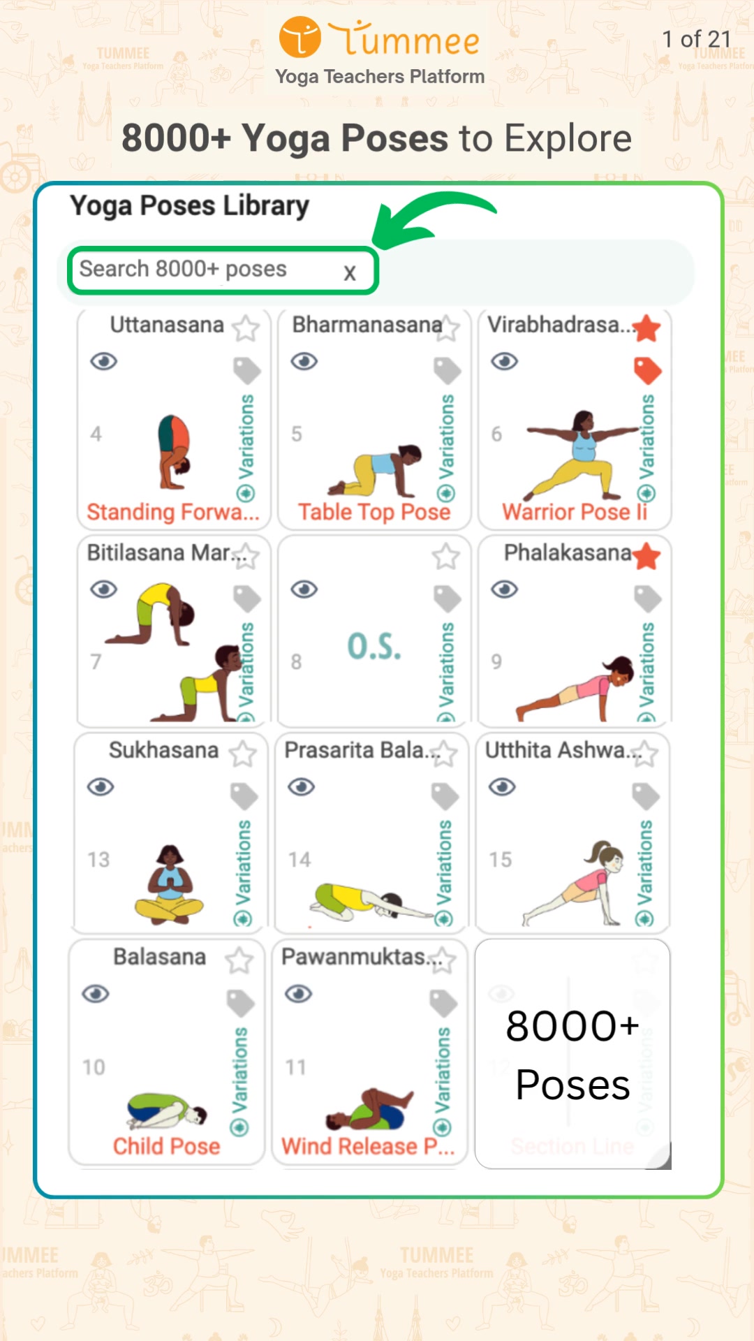 8000+ Yoga Poses for limitless sequencing possibilities