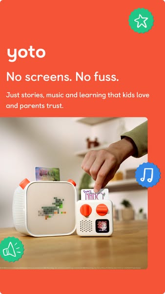 Yoto. Screen-free audio for kids.