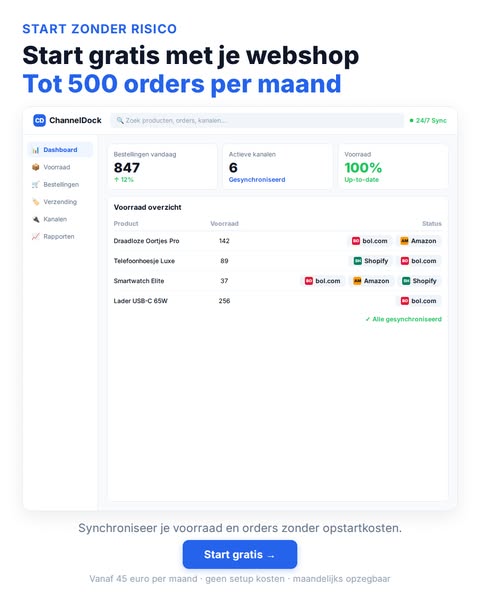 Start gratis met je webshop