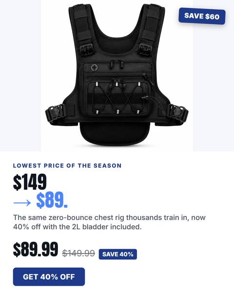 Cold water, hands-free - 40% off + free gifts