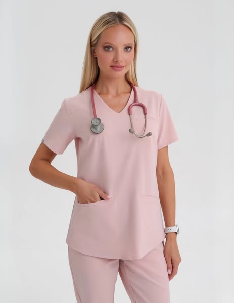 Medical Scrub Top Grace - DUSTY ROSE