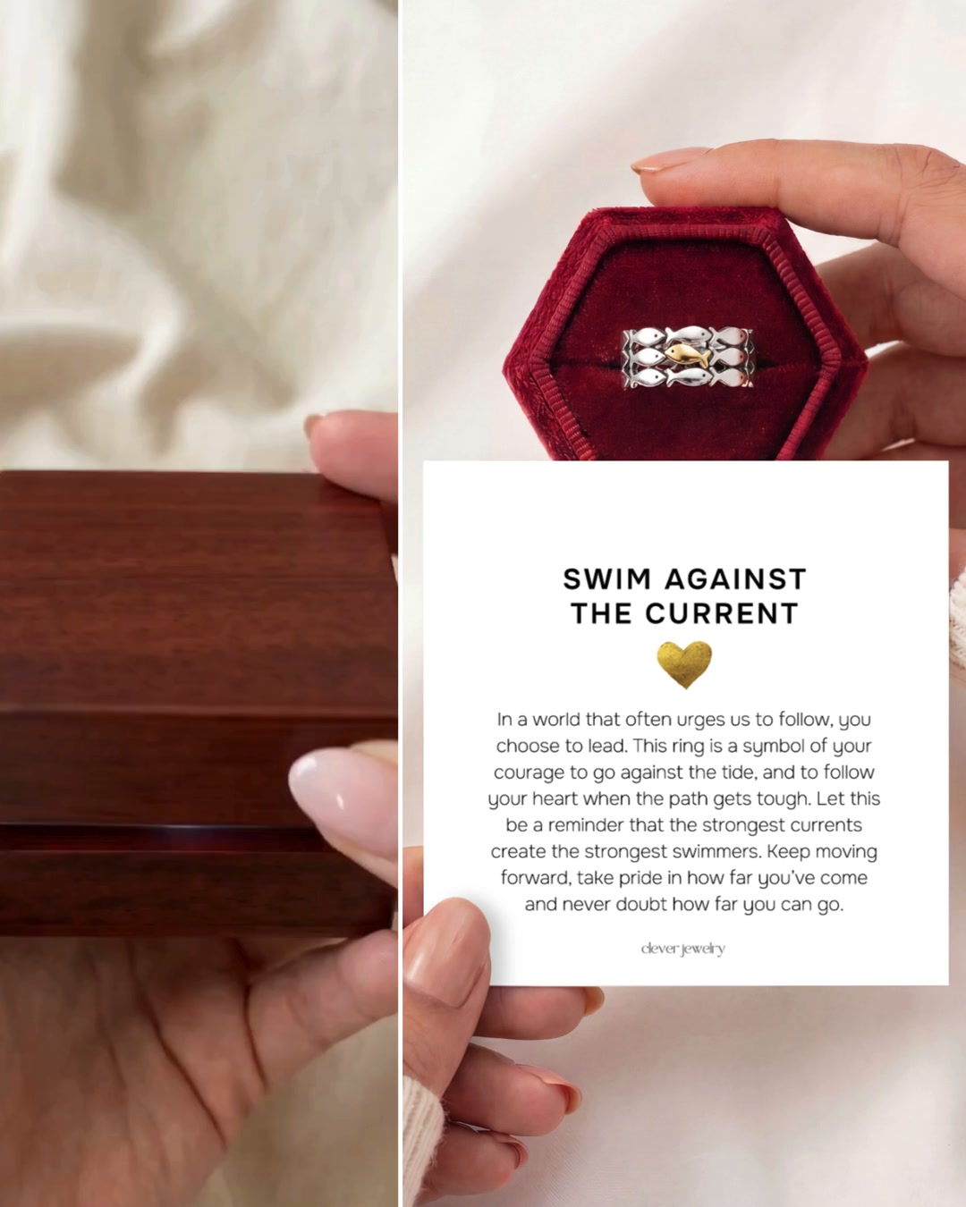 Swim Against the Current Ring