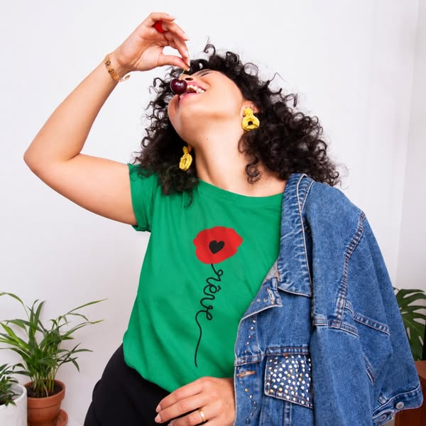T-shirt Vert Papavero