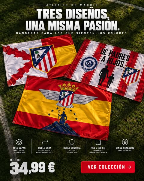 Banderas de tu equipo desde 34.99€