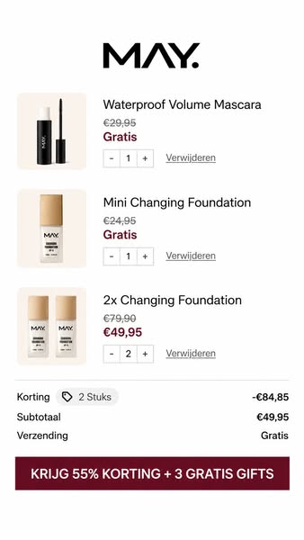 60% KORTING + 2 GRATIS CADEAUS