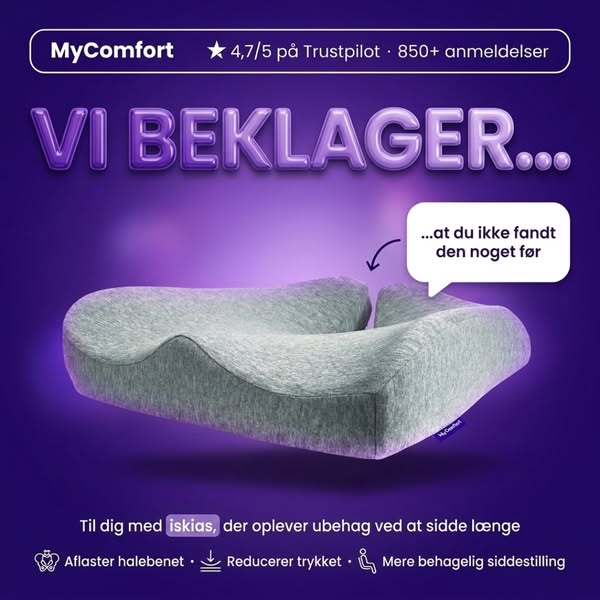 Aflast iskiasnerven med MyComfort Siddepude