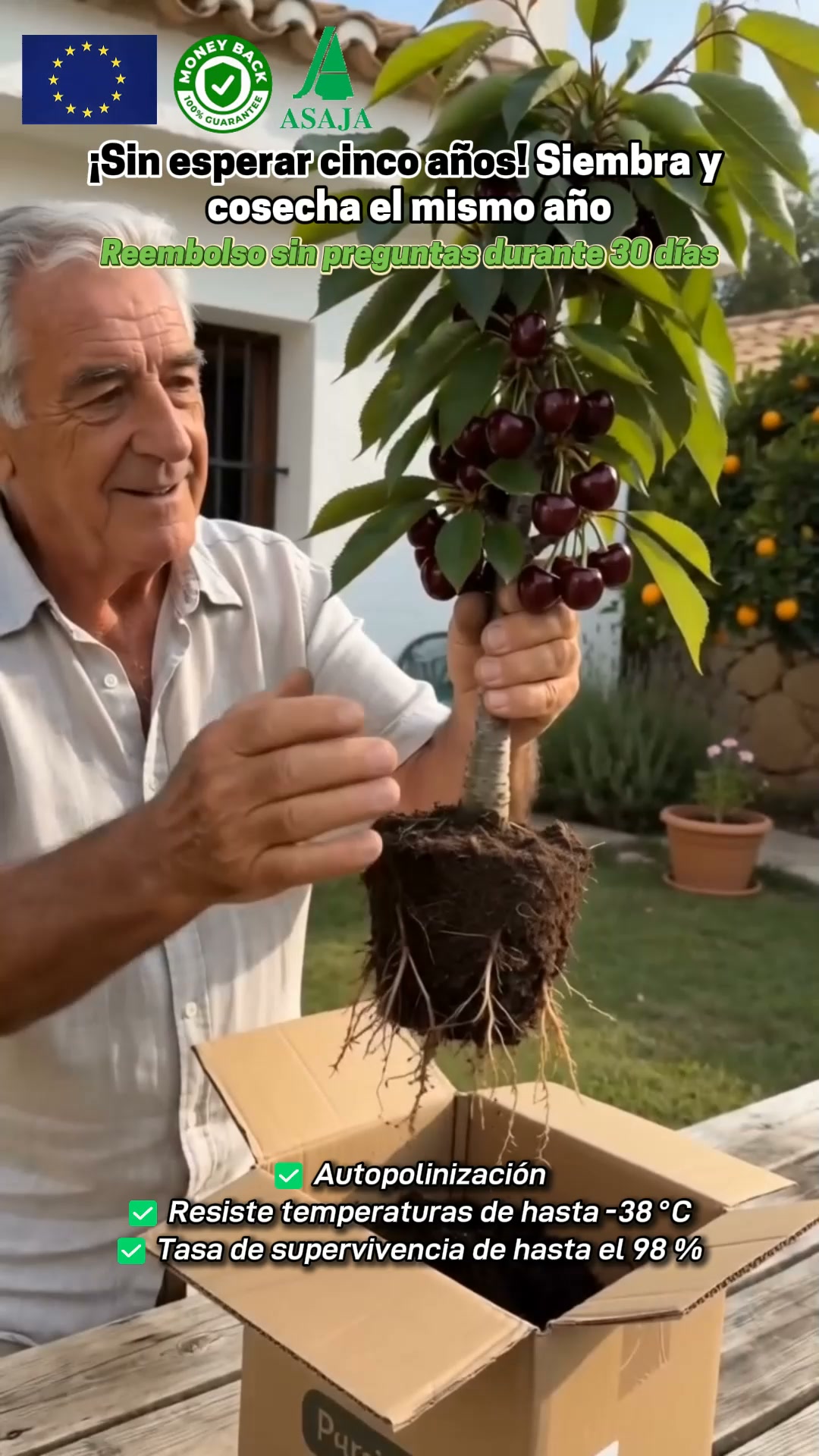 Si no da frutos, te reembolsamos 10 veces su valor — 100% garantizado.