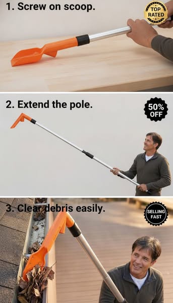Multi-Functional Gutter Cleaning Tool