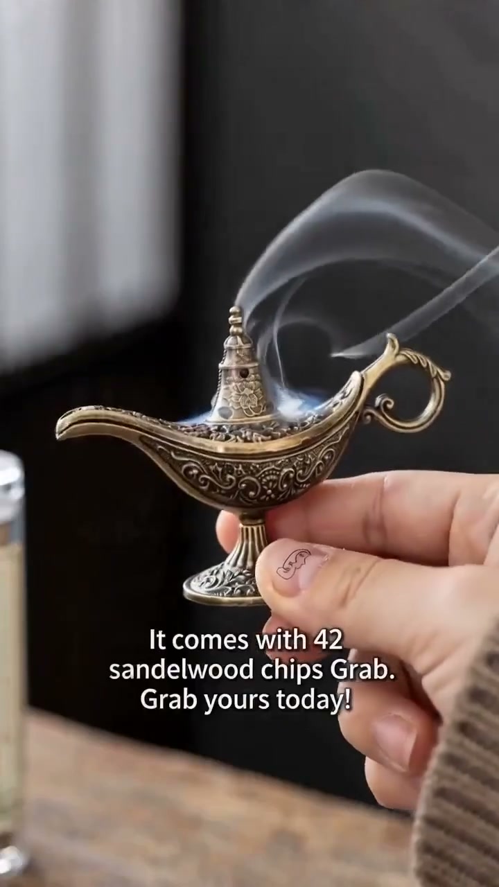 Vintage Aladdin Genie Lamp Incense Holder