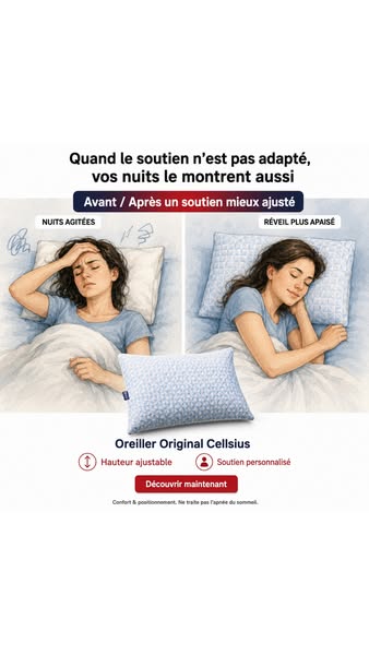 Le 1er oreiller qui s'adapte à vous