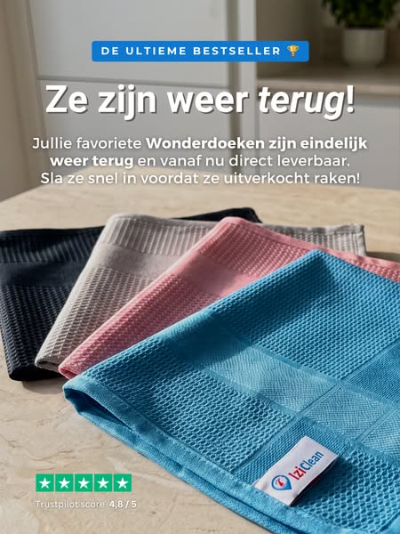 Izi Clean Wonderdoeken: beoordeeld met een 4,8/5!