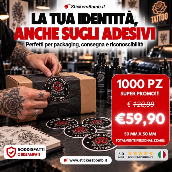 Non sono solo adesivi. Sono il simbolo del tuo studio.