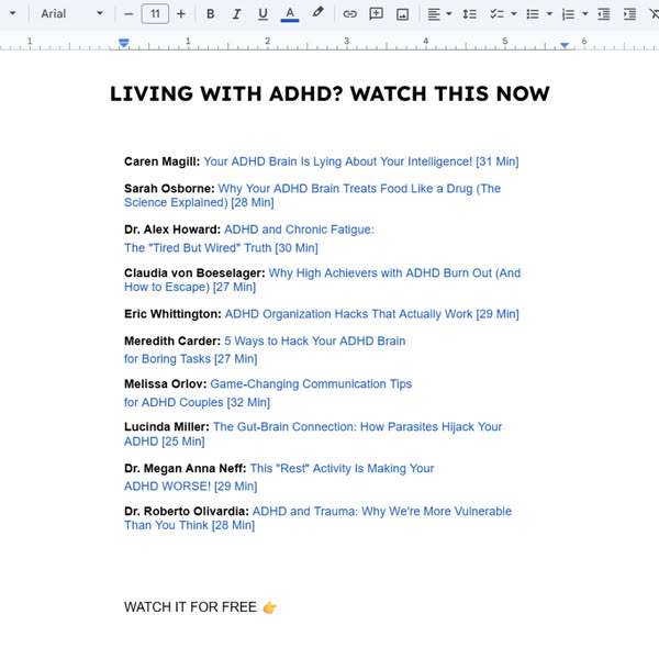 Thrive With ADHD Summit | Online & Free
