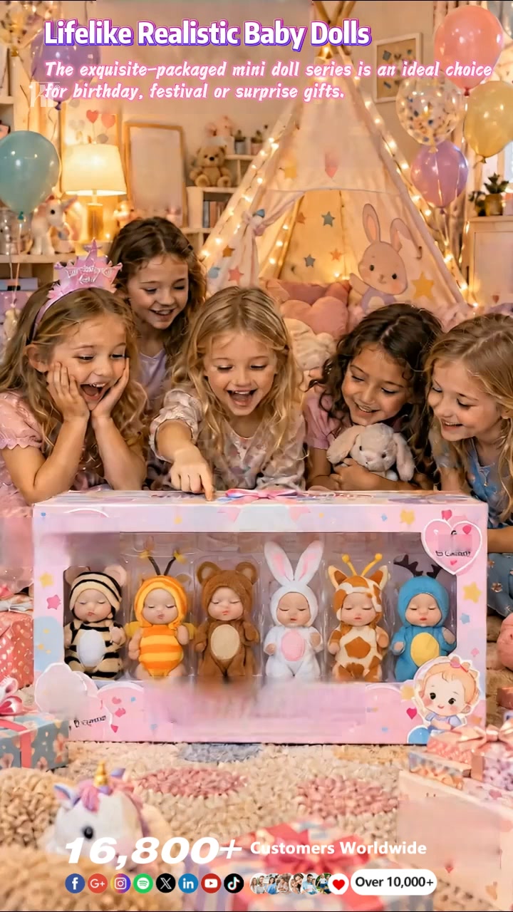 Gift Idea Hot Sale 50% OFF Mini Reborn Baby Dolls – Lifelike & Realistic, A Heartwarming Gift for Doll Lovers & Collectors