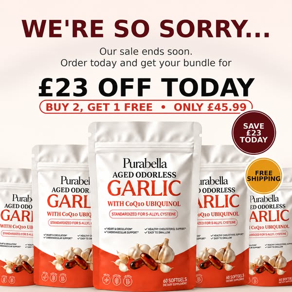 600mg Aged Garlic Extract + 50mg Ubiquinol CoQ10