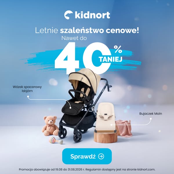 Letnie szaleństwo cenowe w Kidnort. Wszystkie produkty nawet 40% taniej | Kidnort.com