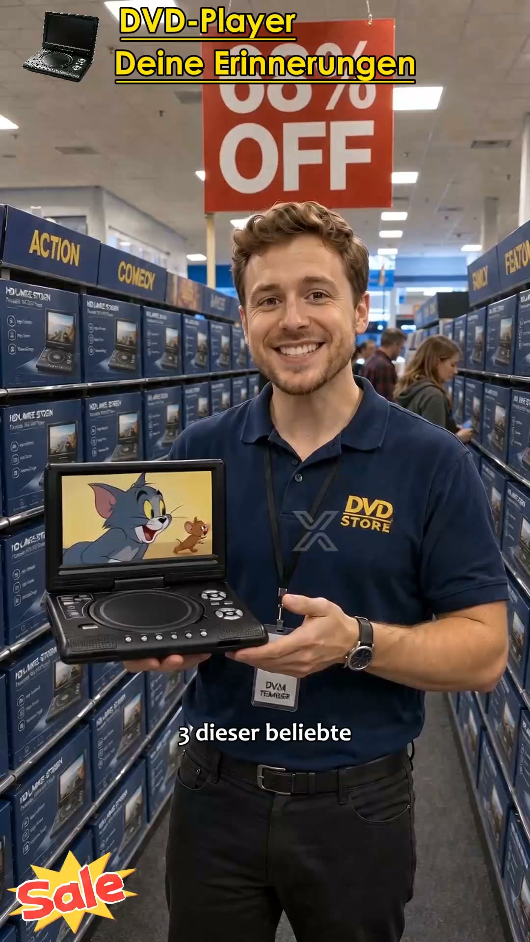 Kinoerlebnis für unterwegs – der 7,8-Zoll-HD-DVD-Player, der begeistert.