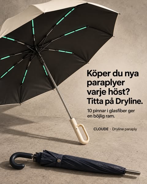 Häng undan paraplyet när regnet slutar