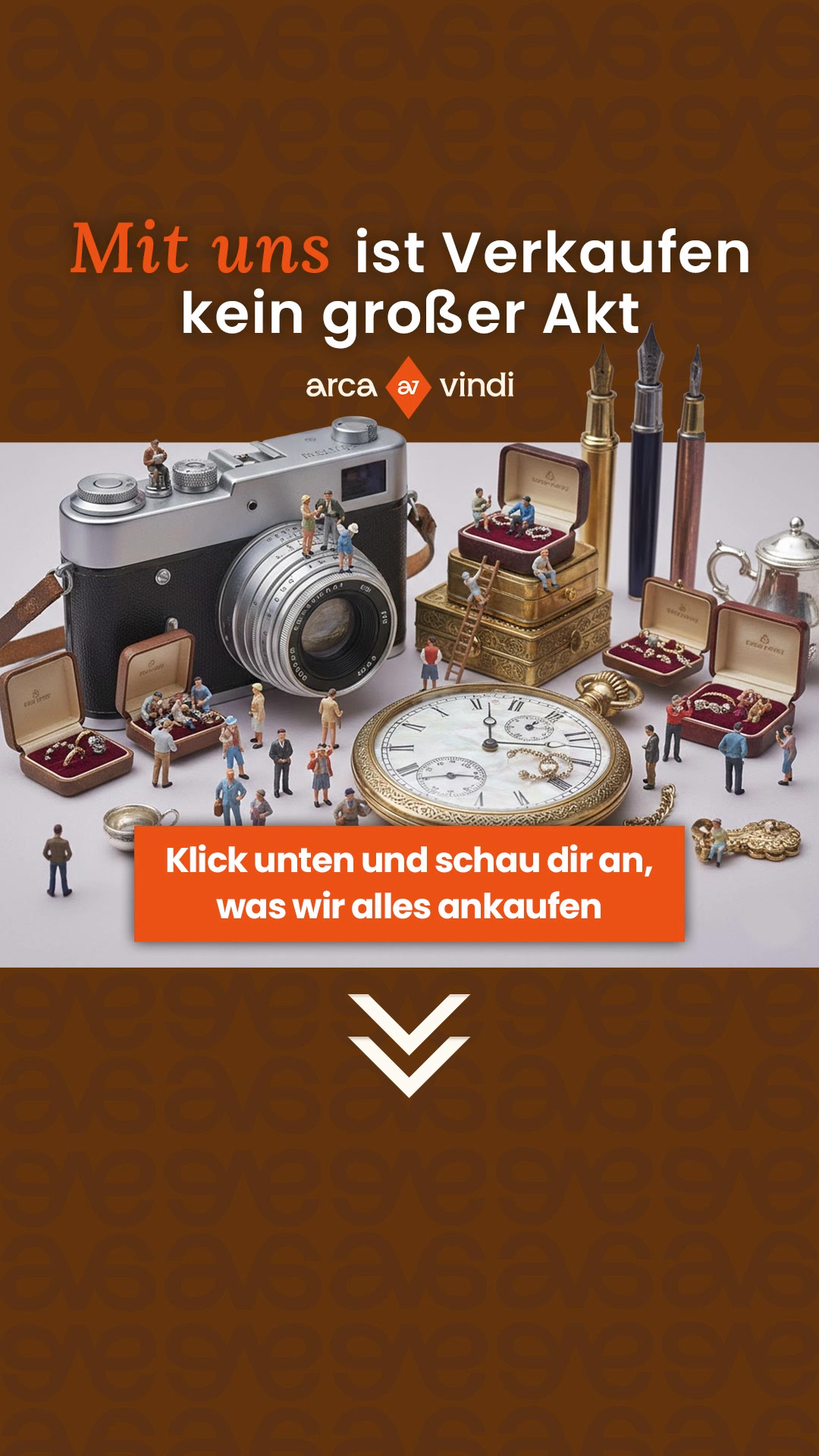 Klicke hier, um alle Artikel zu sehen, die wir kaufen