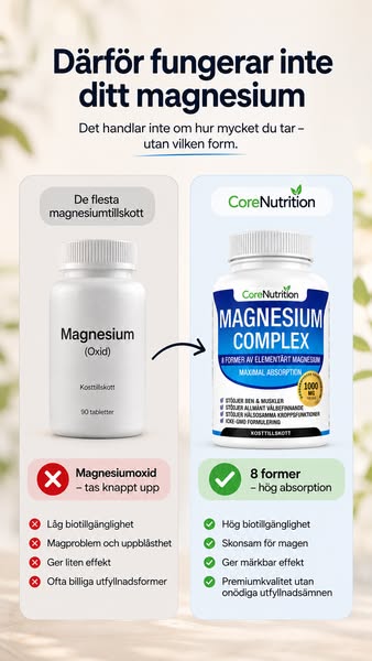 8 sorters magnesium. 1 kapsel.