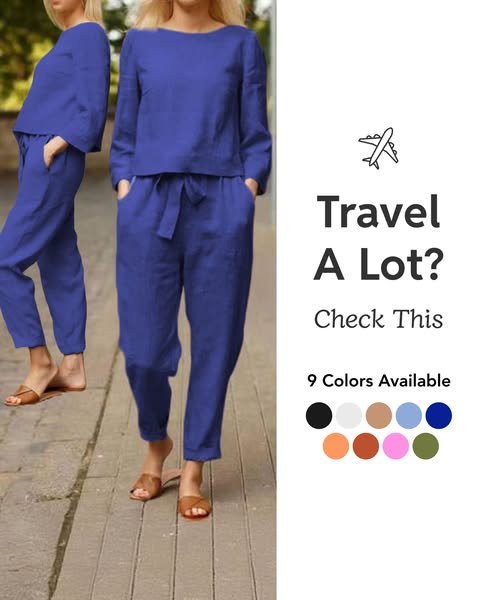 Travel A Lot? I Spend Every Weekend Traveling and I Will Only Wear This Cotton Linen Set: You Don’t Have to Iron! - Trendy Fashion Journal