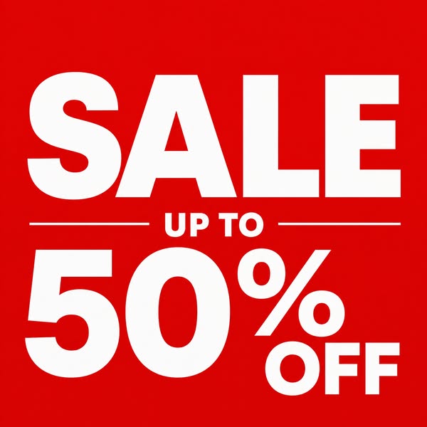 Biggest ever bank hol sale up to 50% OFF