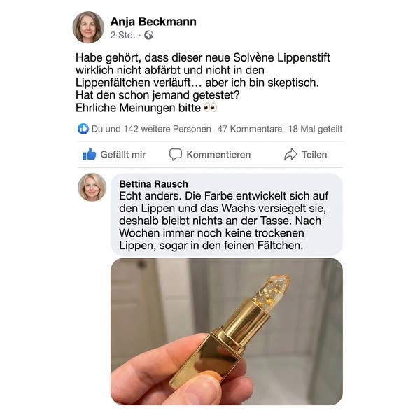 Farbe, die bleibt. Lippen, die atmen.