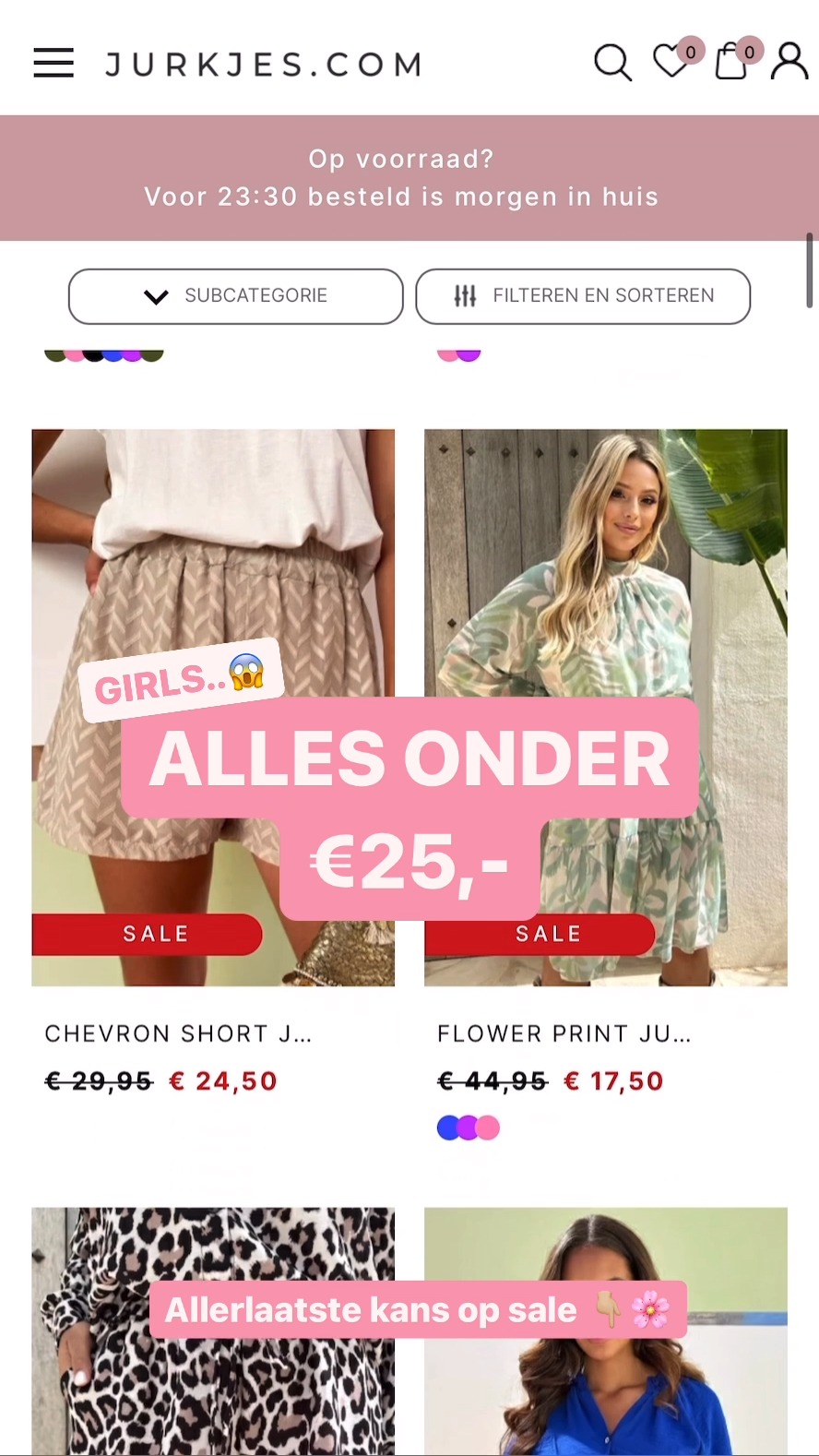 Alles onder de €25