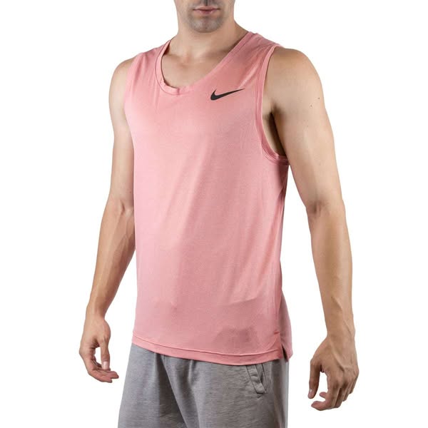 Nike Pro Ανδρική Μπλούζα Dri-Fit Αμάνικη Ροζ