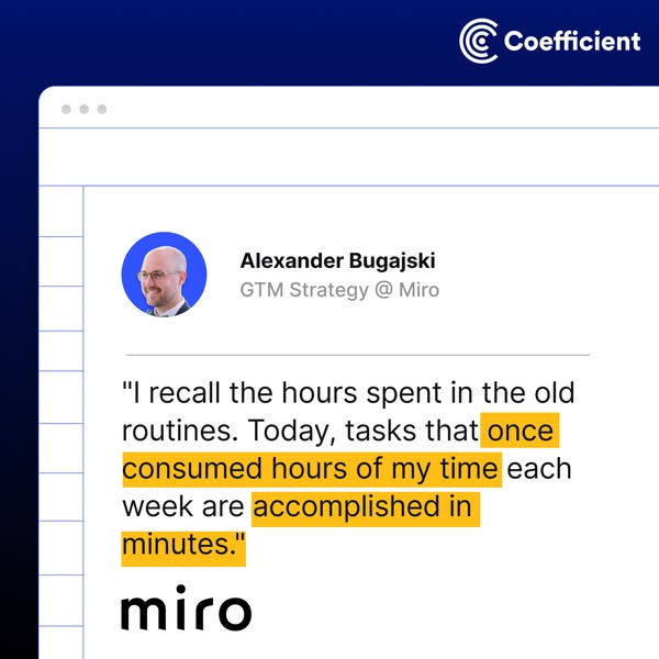 See how Miro turned sheets into their analytics tool