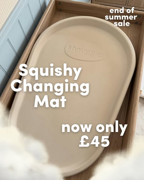 Shnuggle Squishy Changing Mat | Soft, Waterproof & Hygienic Baby Changing