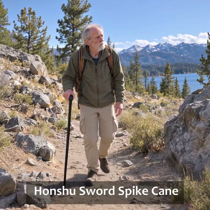 This rugged outdoor cane offers reliable walking support with a strong crook handle that can help you keep distance and feel more secure in