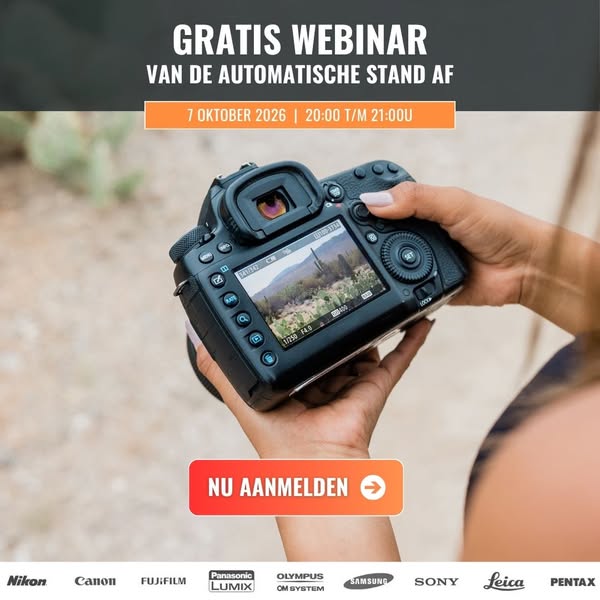 Gratis webinar: leer in 40 minuten betere foto's maken