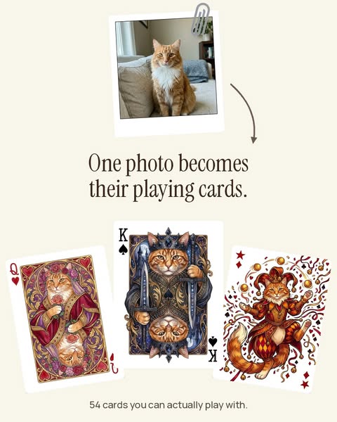A Real Deck Of Cards, Starring Your Pet