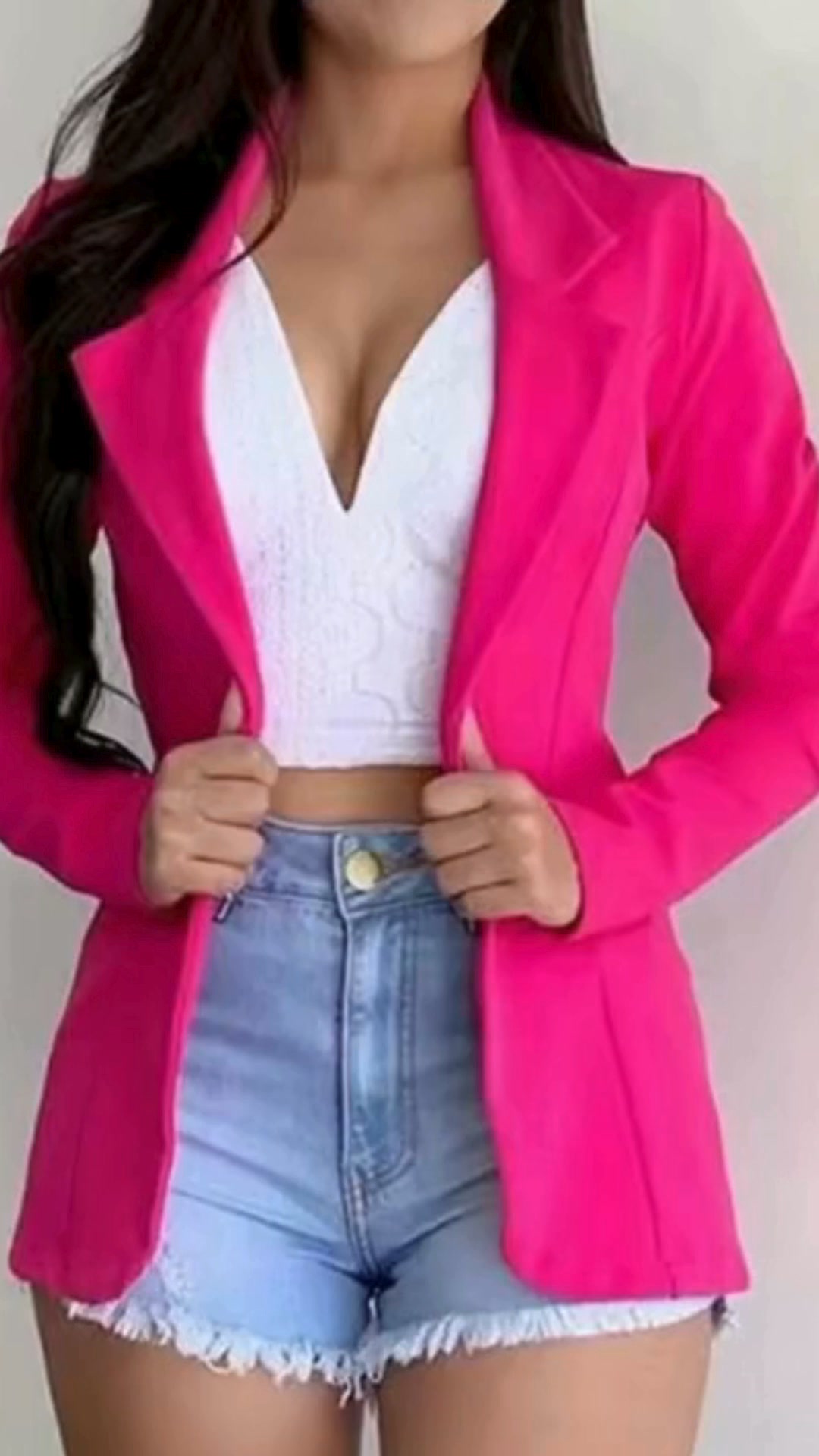Blazer donna tasche frontali