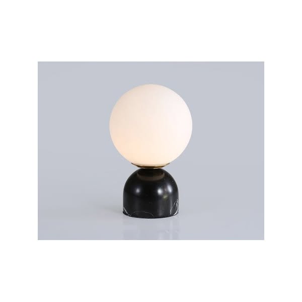 Lampe de table en marbre black dia 15 cm x h 23 cm