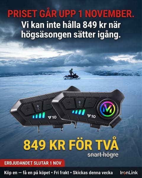 849kr för två. Fram till 1 november.