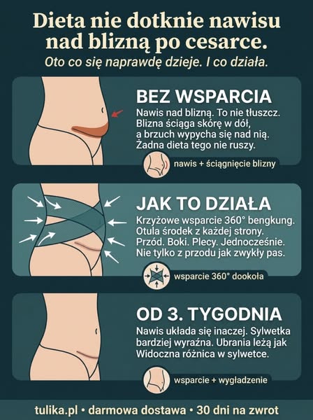 Nawis po cesarce nie zareaguje na dietę. Oto dlaczego.